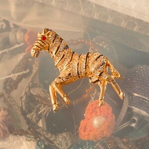 Vintage Zebra pin